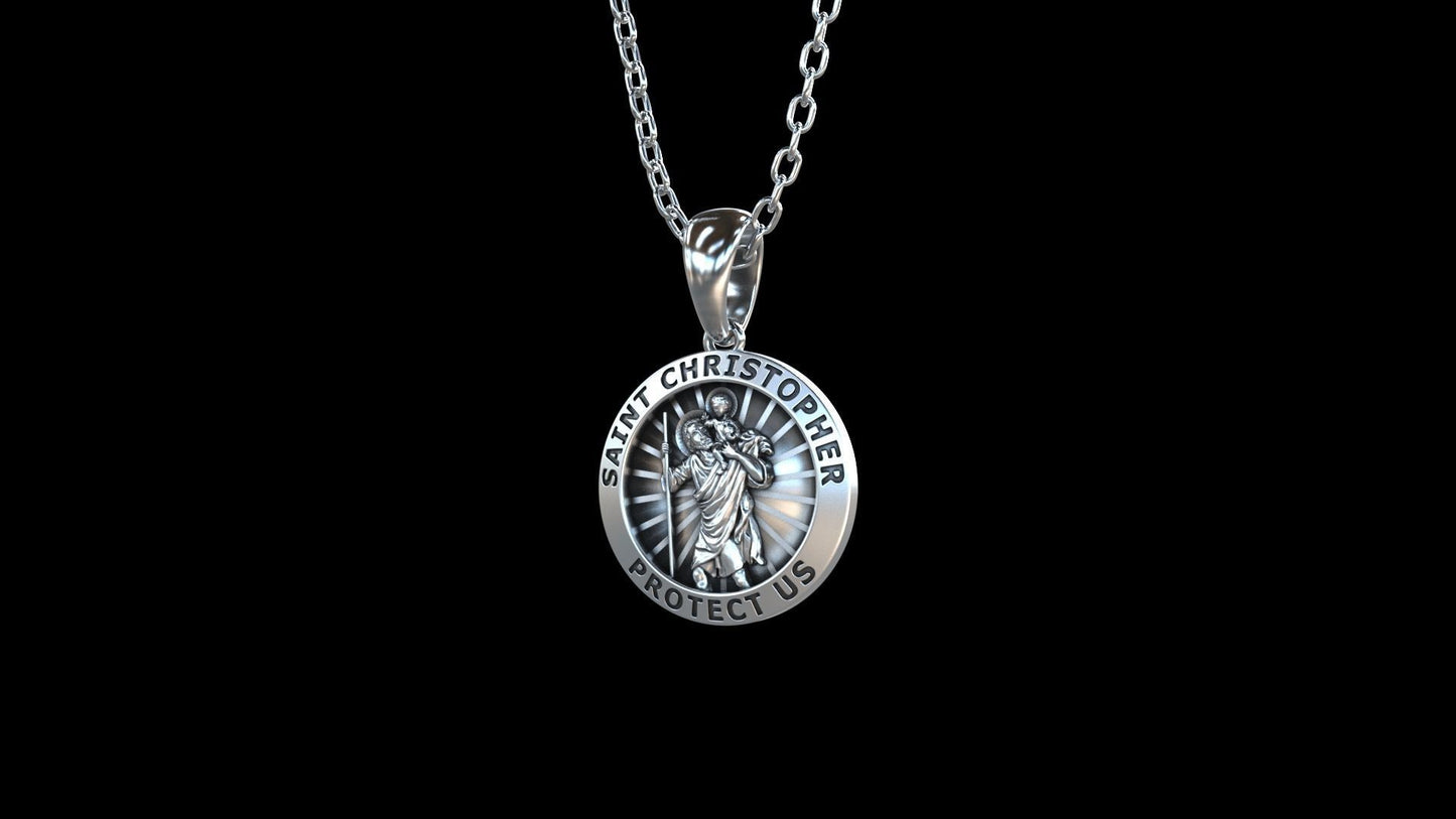 Silver St. Christopher Necklace