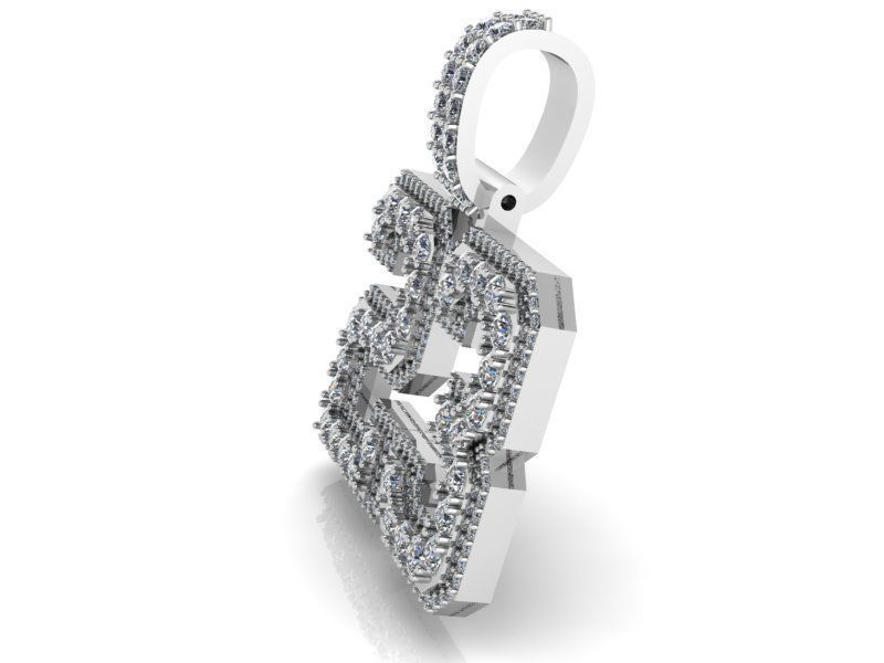 silver diamond pendant