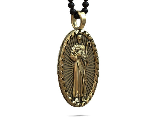 Gold Jesus Pendant