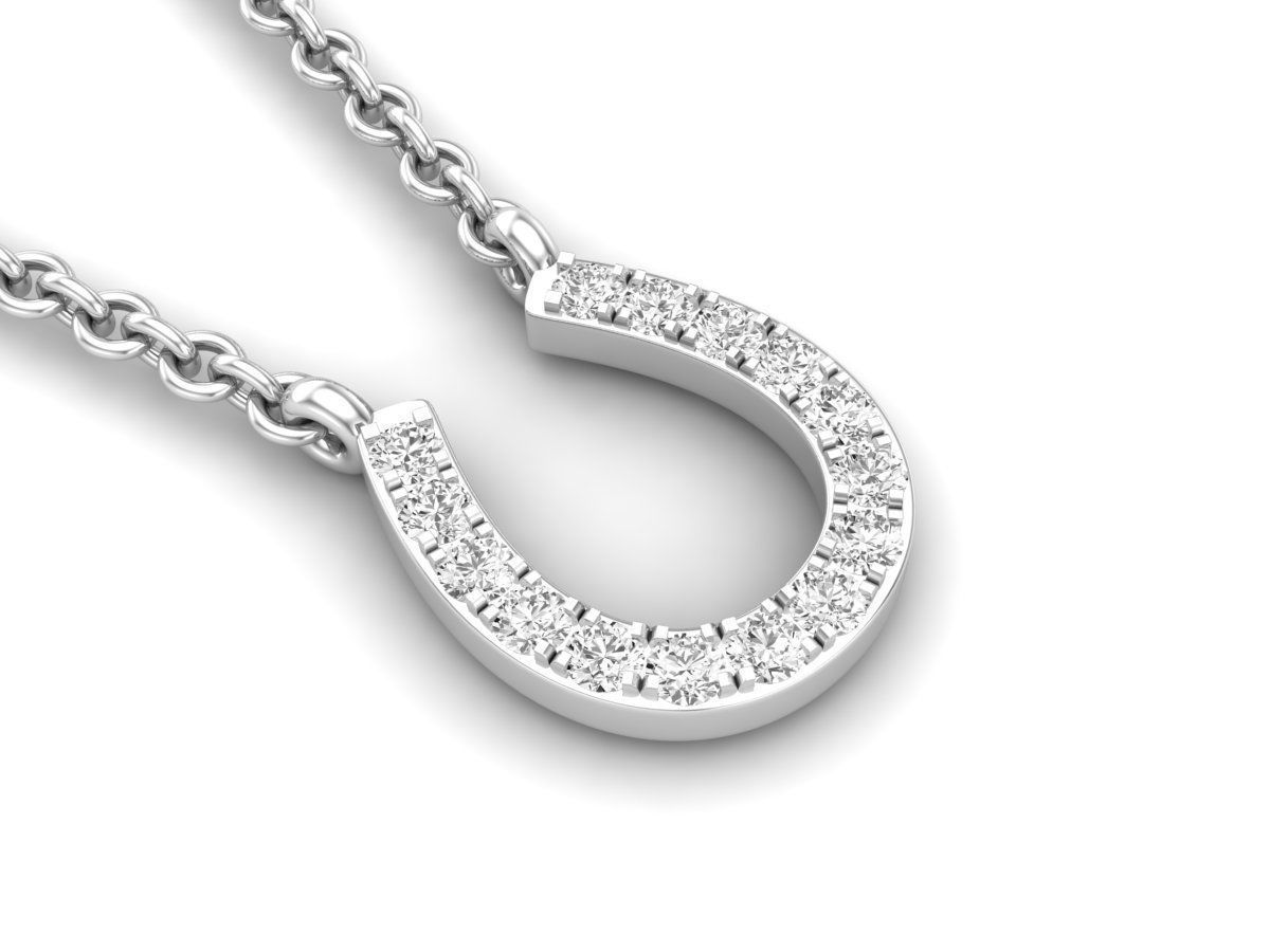 Diamond Horseshoe Necklace for Her