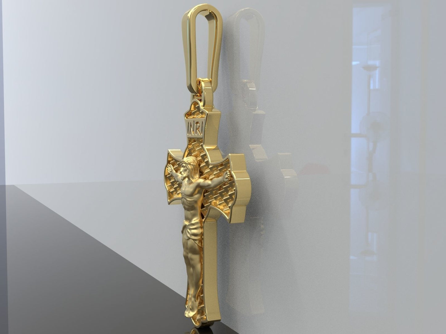 gold cross pendant necklace