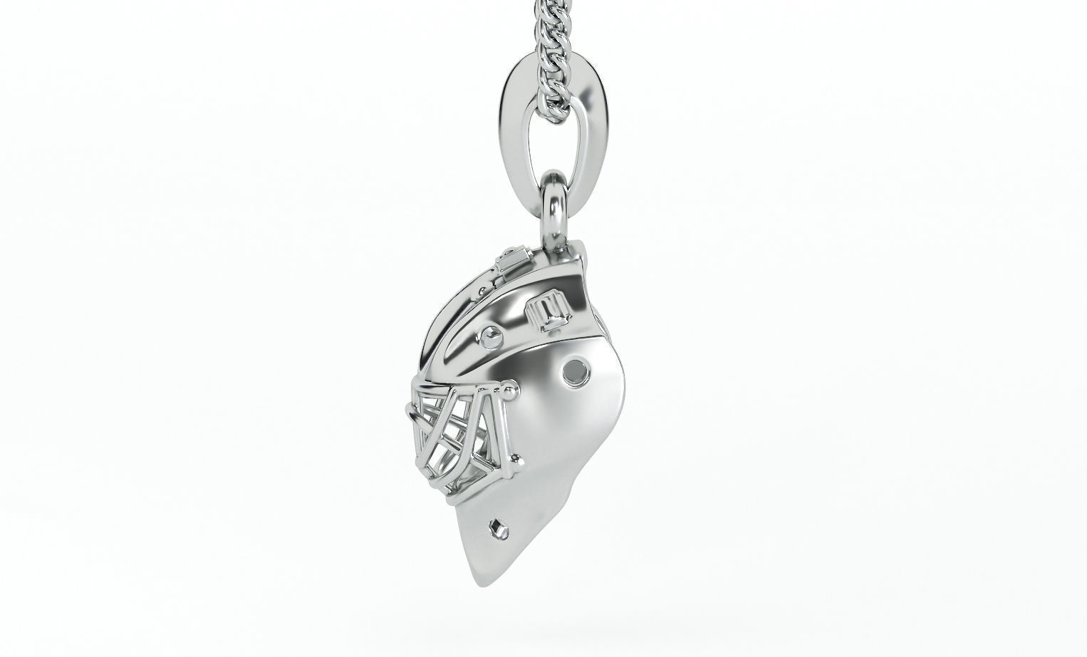 Silver helmet Pendant