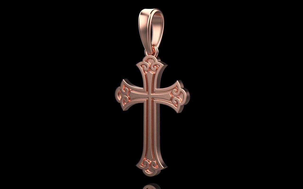 Rose Gold Crucifix Pendant