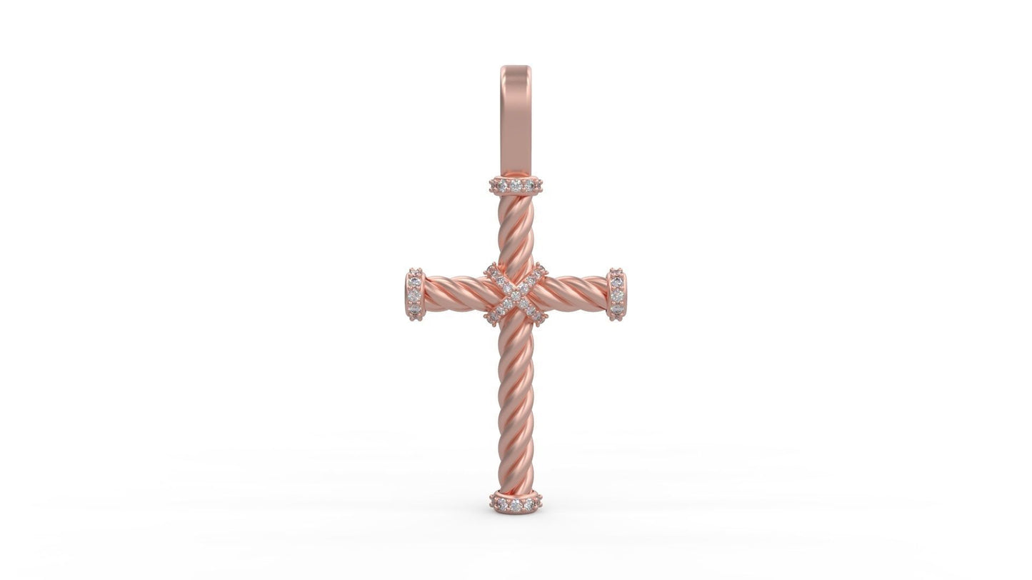 Rose Gold Crucifix Pendant