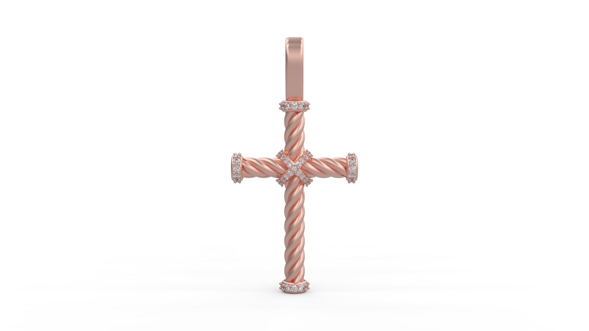 Rose Gold Crucifix Pendant