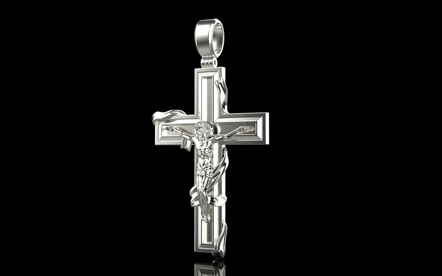 Silver Cross Pendant Necklace