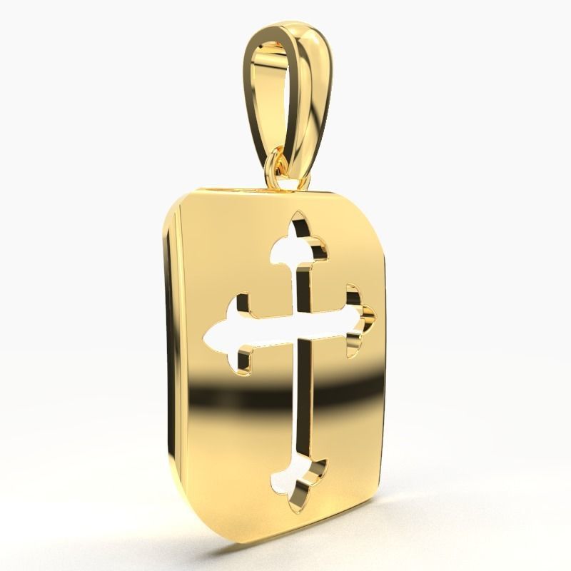 gold cross pendant necklace
