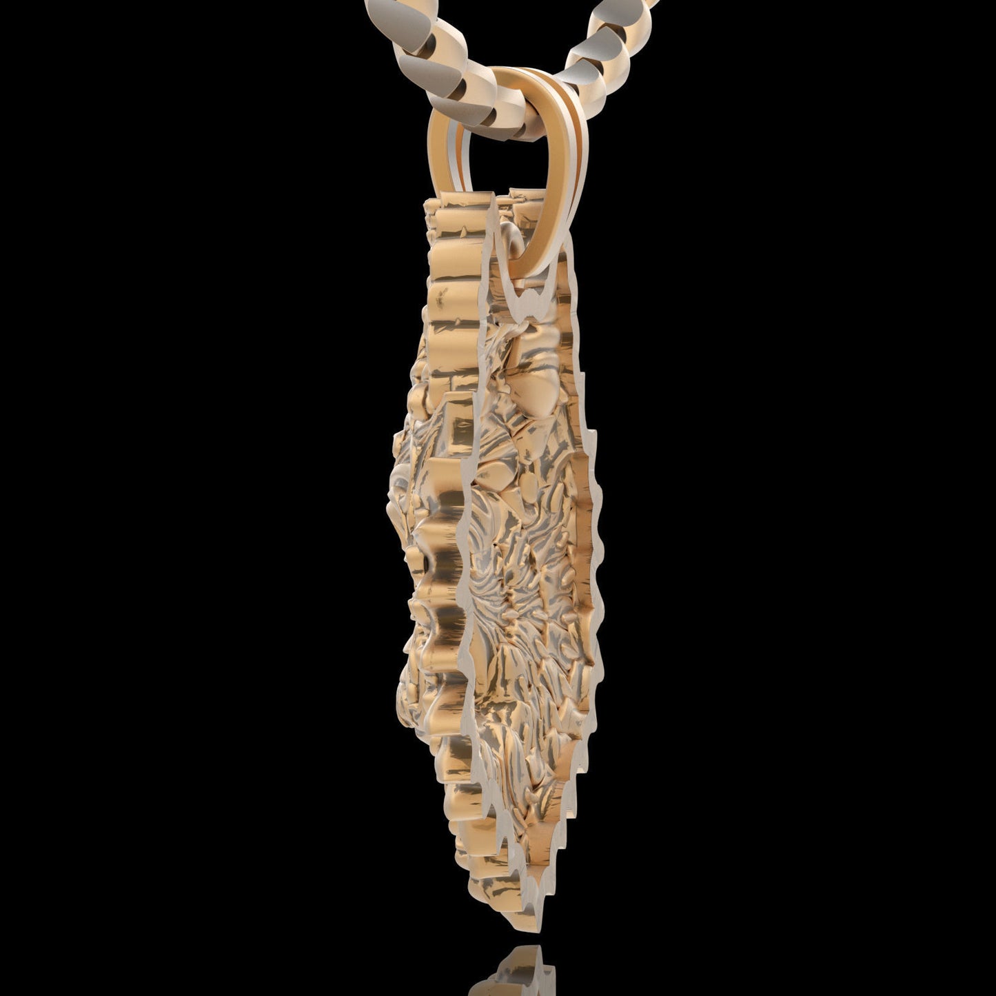 Unisex Wolf gold Pendant