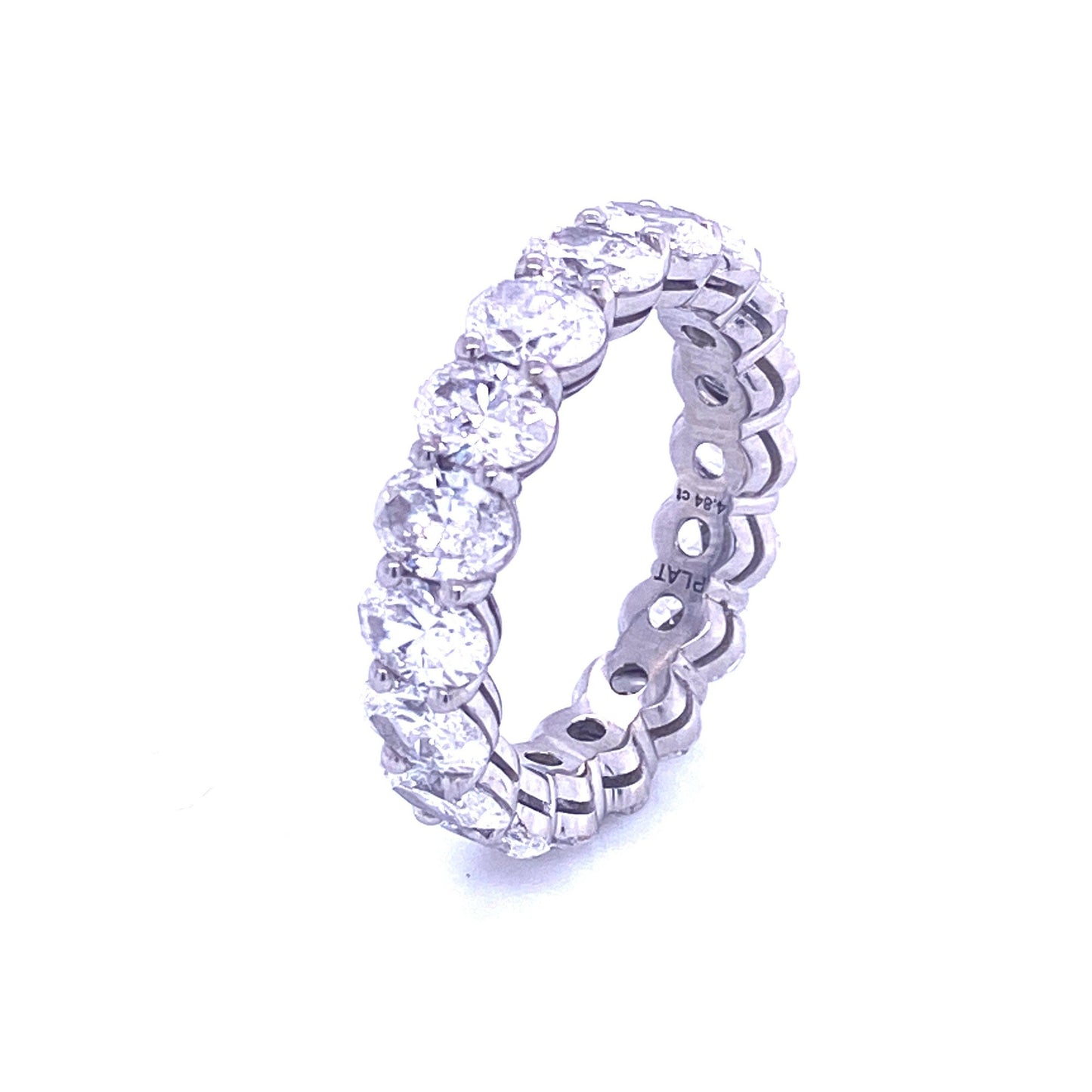 4.03 Carat Platinum Eternity Ring / Oval Diamond Eternity Band Full Eternity Ring / Stackable Ring / Diamond Wedding Ring / Anniversary Ring
