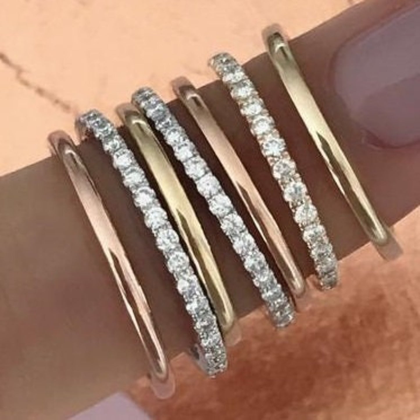 Thin Wedding Band 1.5mm, Solid White Gold Wedding Ring for Men & Women His and Hers Wedding Bands Plain Gold Wedding Ring Flat Shiny Finish - JewelsnGlitters