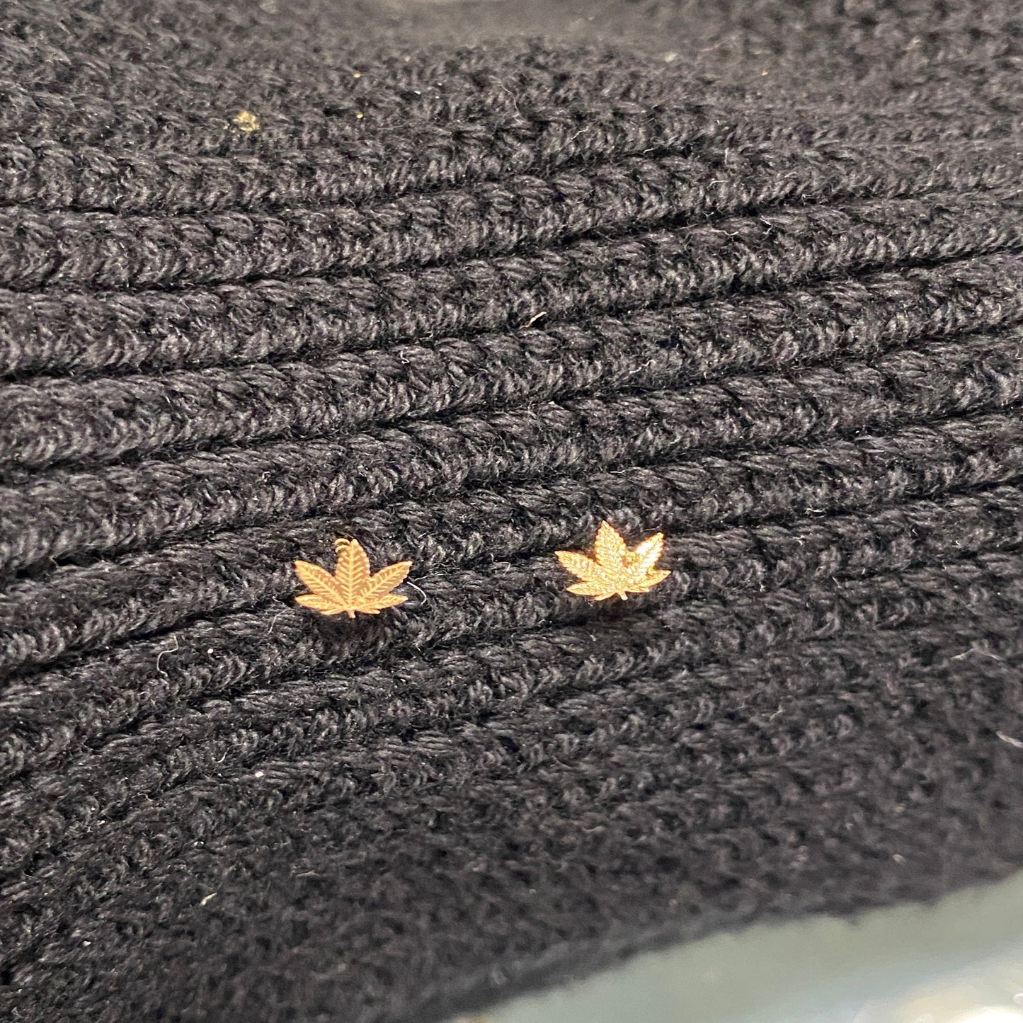 14K Solid Yellow Gold Marijuana Studs, Gold Cannabis Leaf Studs, Gold Weed Studs Pot Leaf/ Dainty Gold Studs / Minimalist Gold Stud - JewelsnGlitters