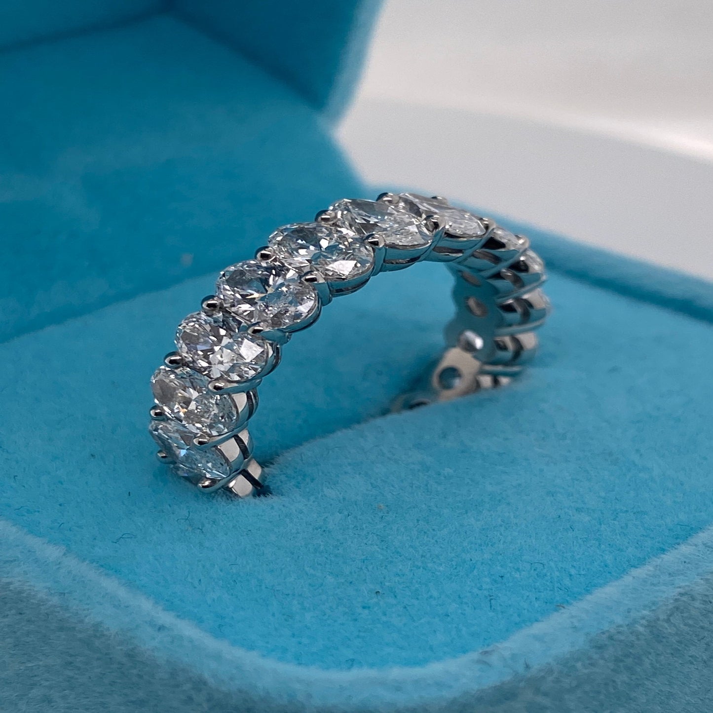5.52 Carat Oval Cut G.I.A. Certified Diamond Eternity Band / D-E-F Color Platinum Wedding band Wedding Ring Eternity Ring Oval Cut Diamond