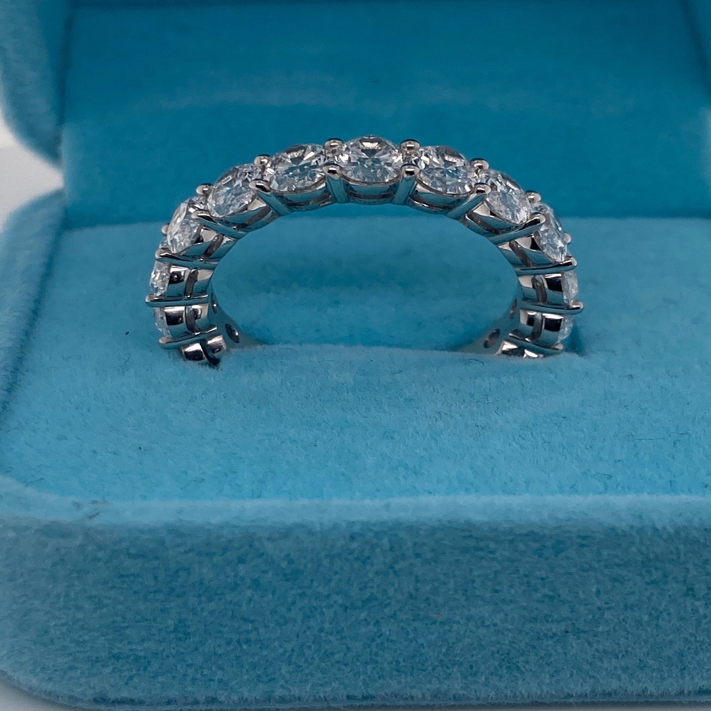 5.52 Carat Oval Cut G.I.A. Certified Diamond Eternity Band / D-E-F Color Platinum Wedding band Wedding Ring Eternity Ring Oval Cut Diamond