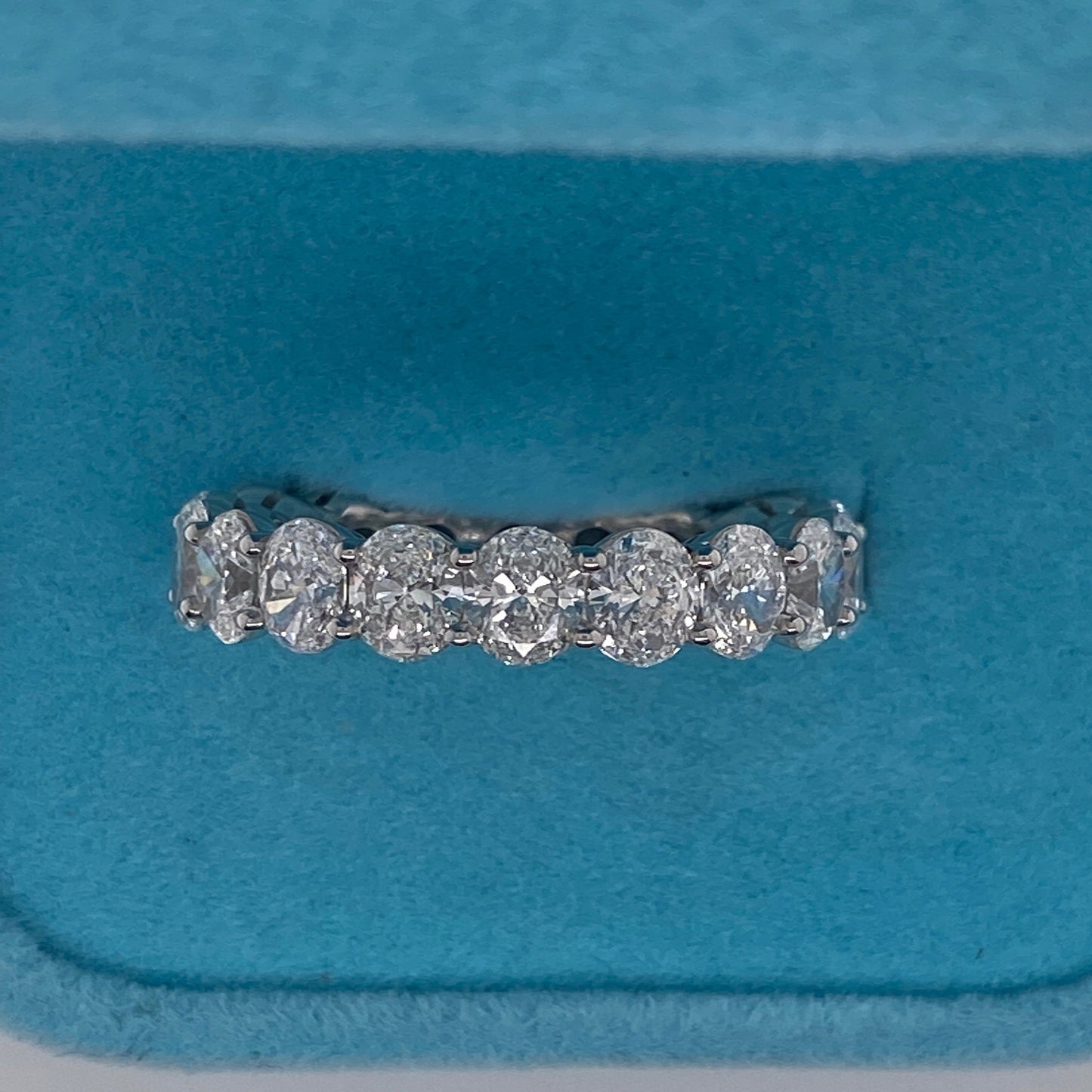 5.52 Carat Oval Cut G.I.A. Certified Diamond Eternity Band / D-E-F Color Platinum Wedding band Wedding Ring Eternity Ring Oval Cut Diamond