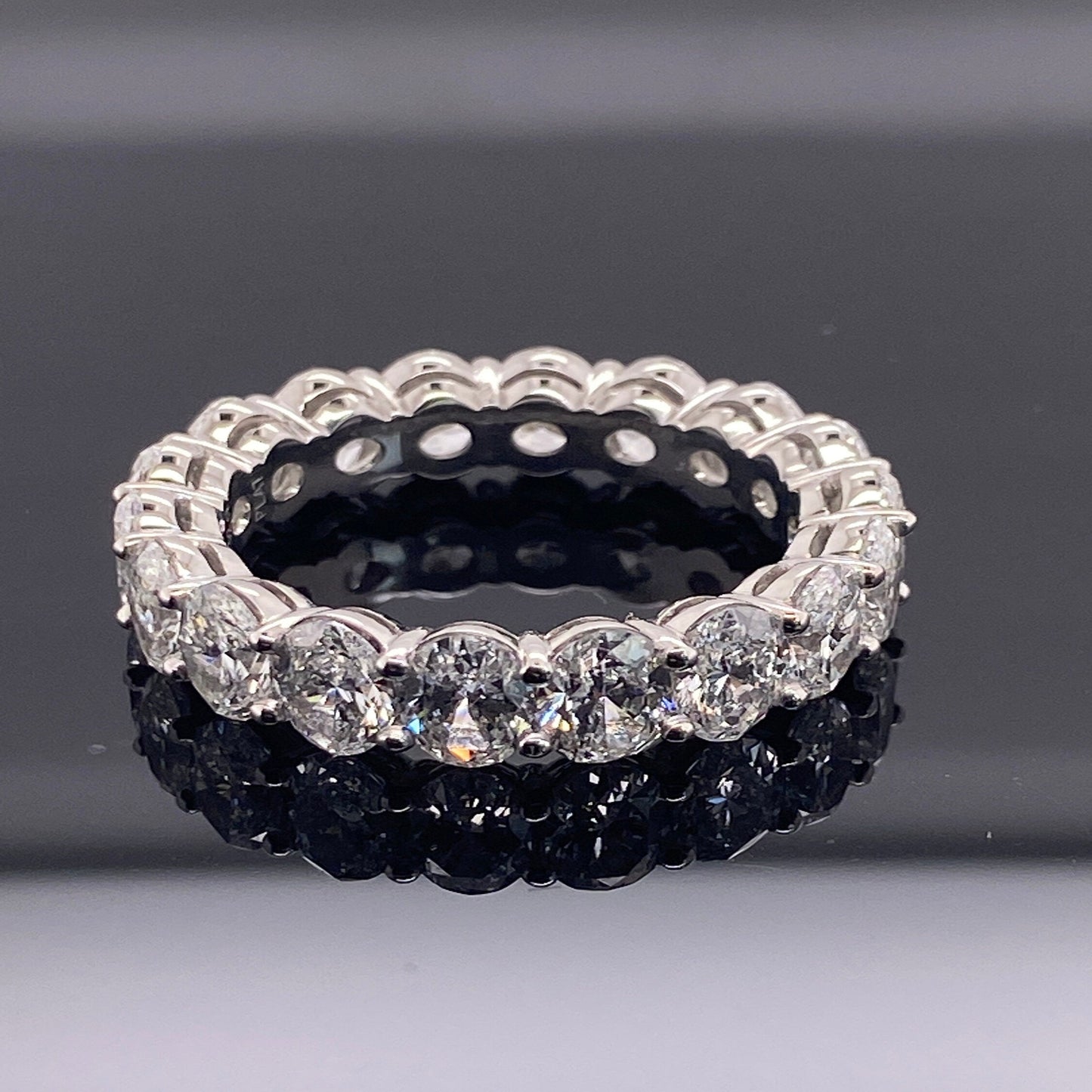 5.52 Carat Oval Cut G.I.A. Certified Diamond Eternity Band / D-E-F Color Platinum Wedding band Wedding Ring Eternity Ring Oval Cut Diamond