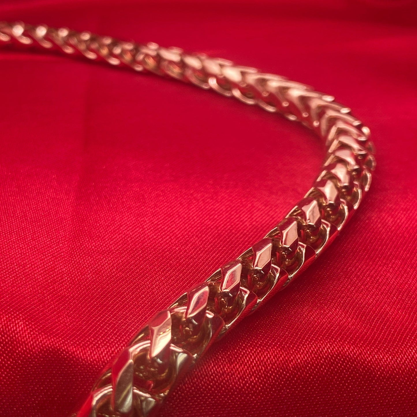 14K Solid Gold Diamond Cut Round Hand Made Franco Chain Necklace, 7.5mm Thickness 22" To 30" Length Thick Chain/Franco Necklace Chain