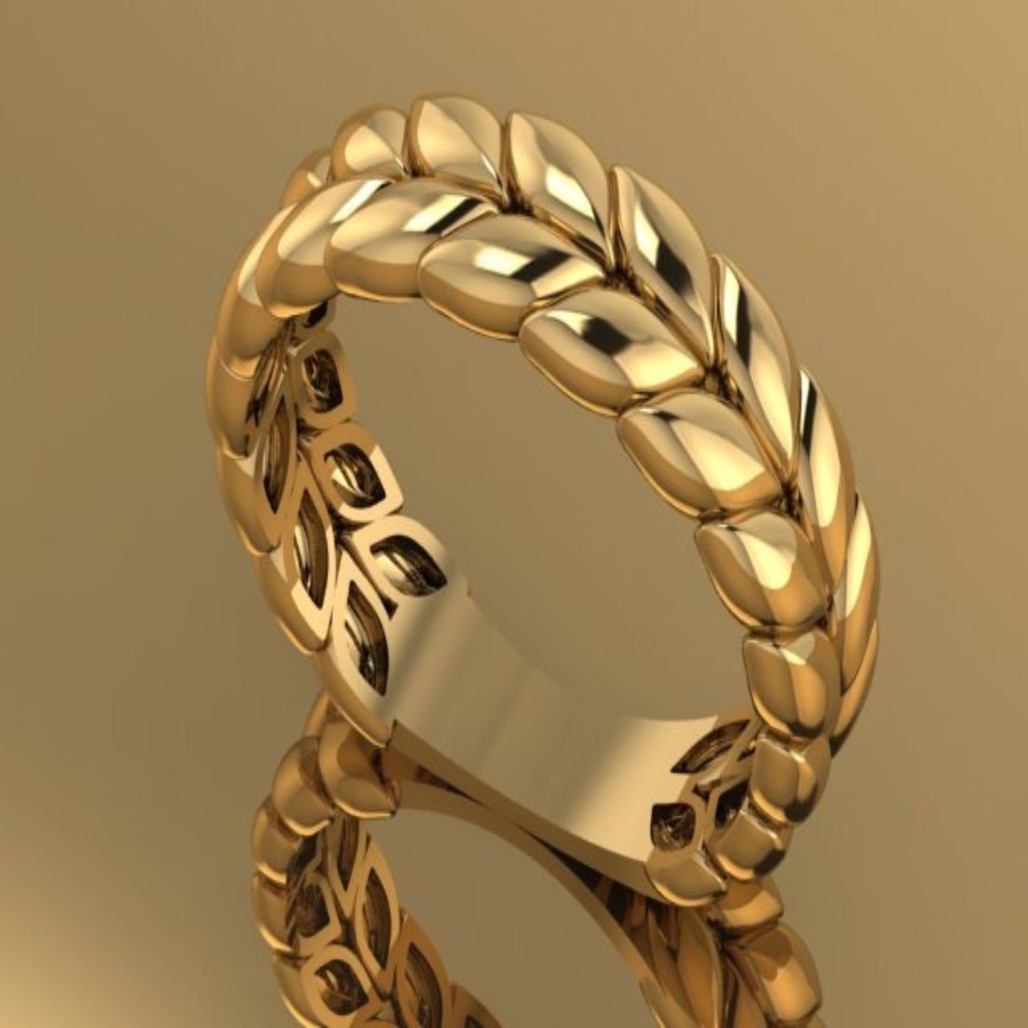 14k Solid Gold Leaf Ring 5mm Minimalist Flower Ring/ Gold Flower Ring Dainty Vine Ring Gold Leaf Ring / Minimalist Vine Ring/ Promise Ring