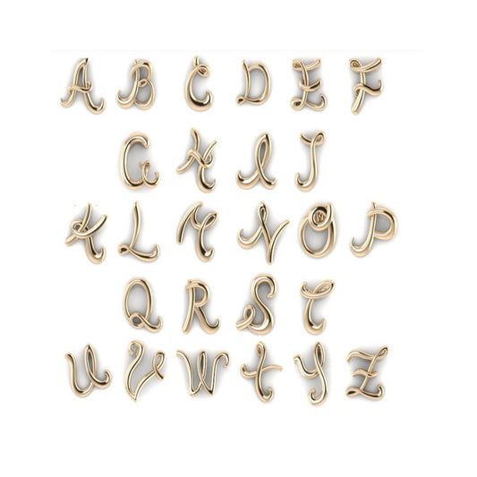 14K Personalized Letter Pendant
