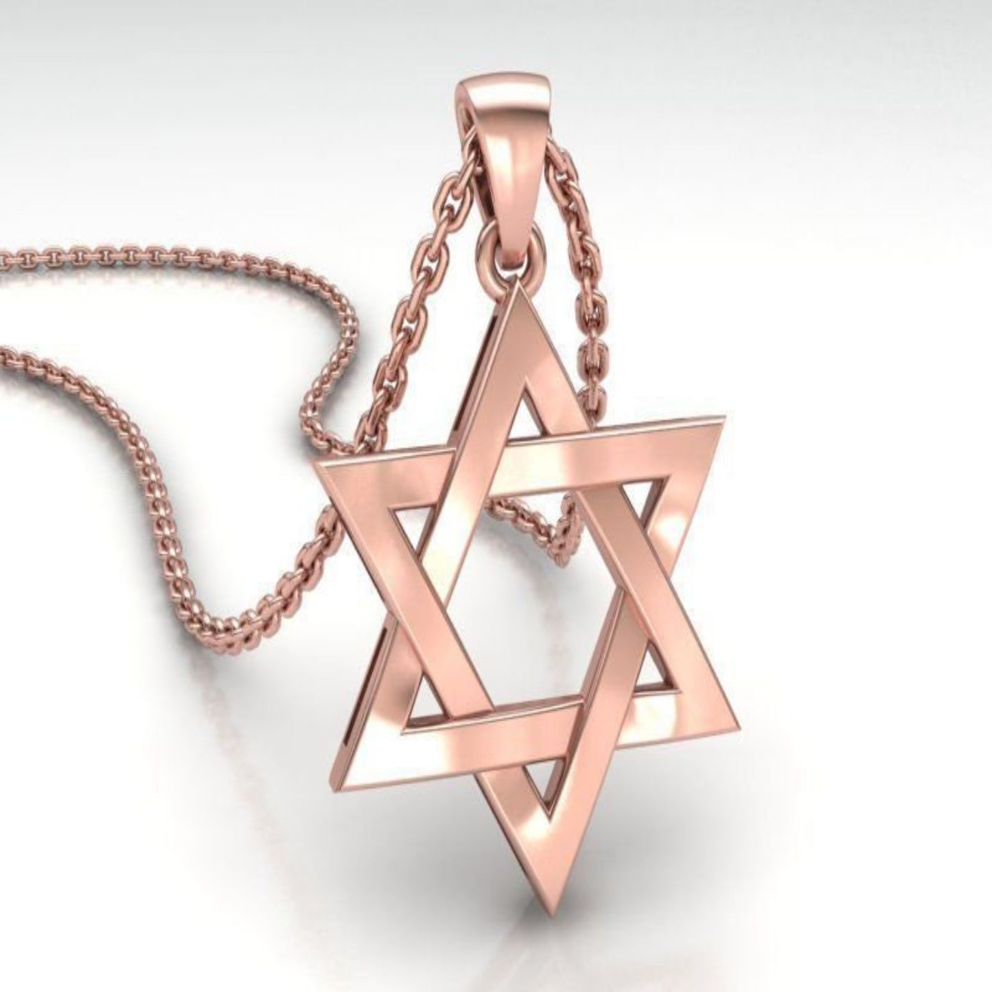 Rose Gold Star of David Pendant