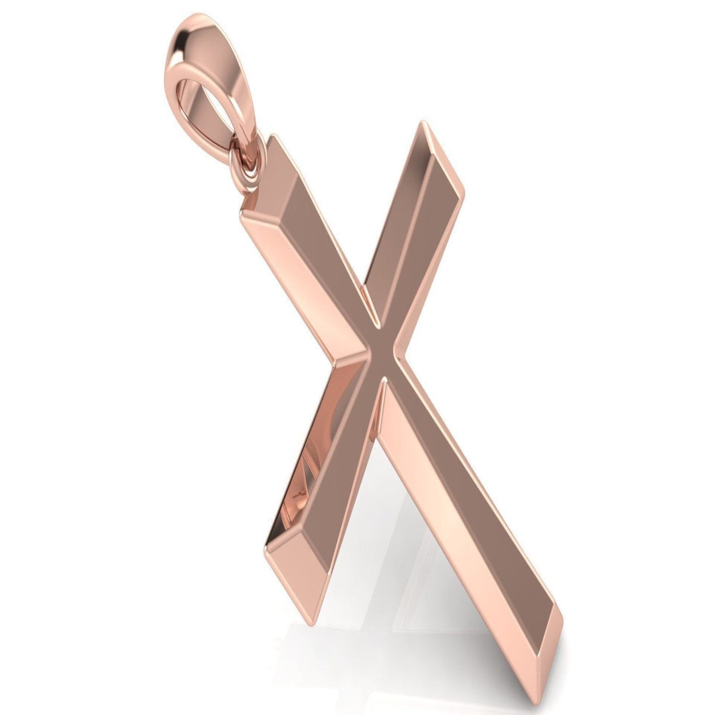 14k rose gold cross pendant