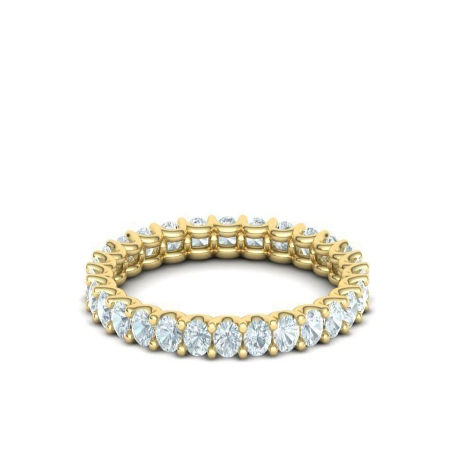 14K Solid Gold .90 Carat Round Cut Lab Grown Diamond Eternity Band/ Gift for Her/Wedding Ring