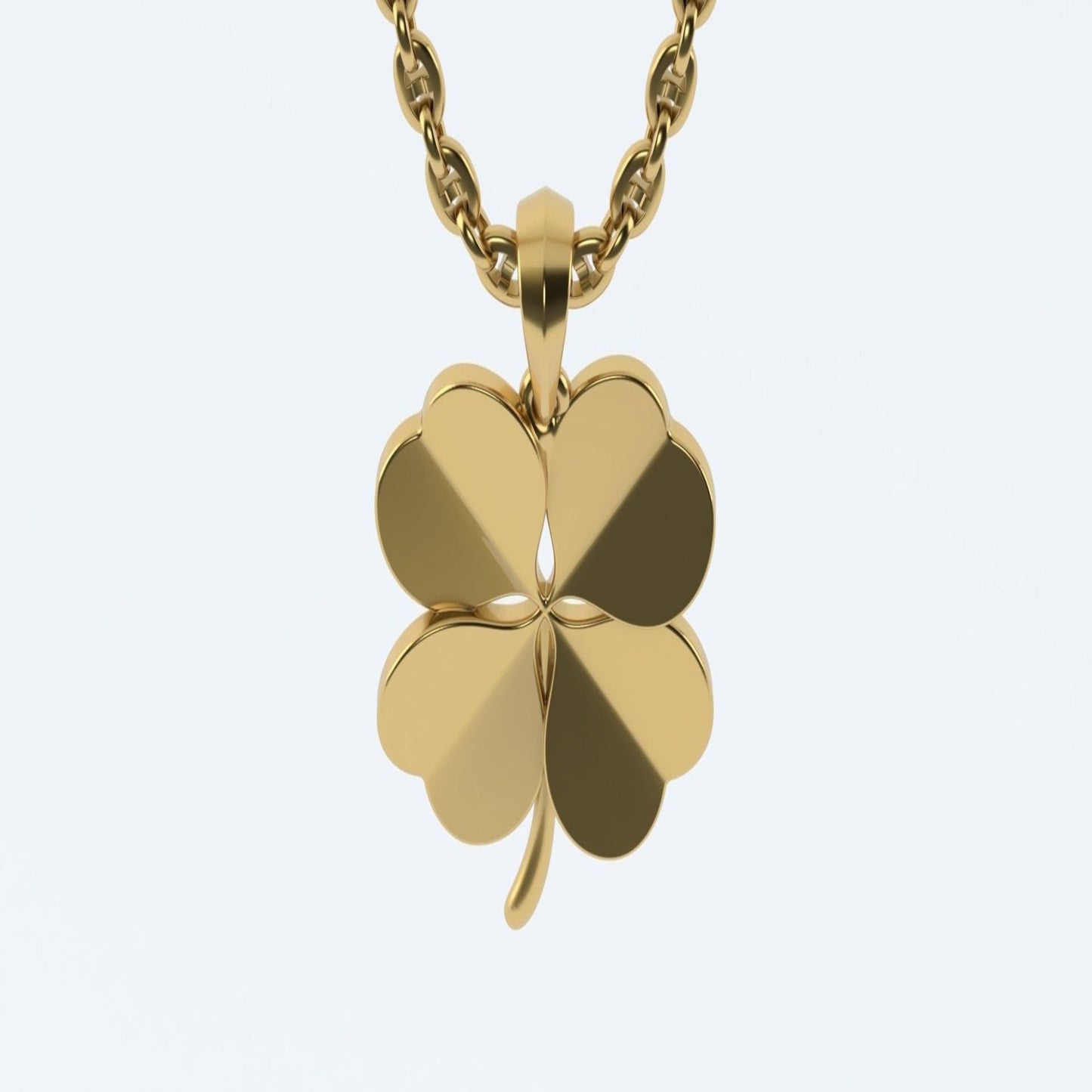 Gold Clover Flower Pendant
