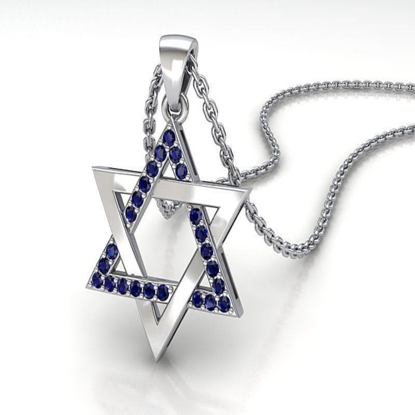 Diamond Star of David Pendant