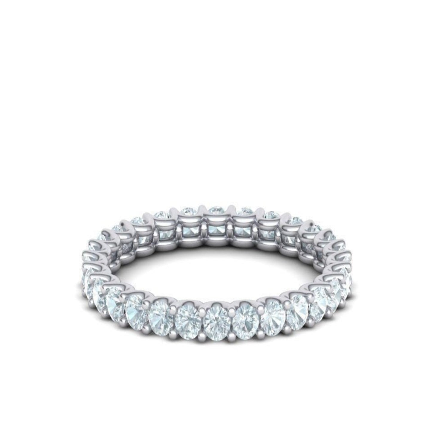 14K Solid Gold .90 Carat Round Cut Diamond Eternity Band/ Gift for Her/Wedding Ring