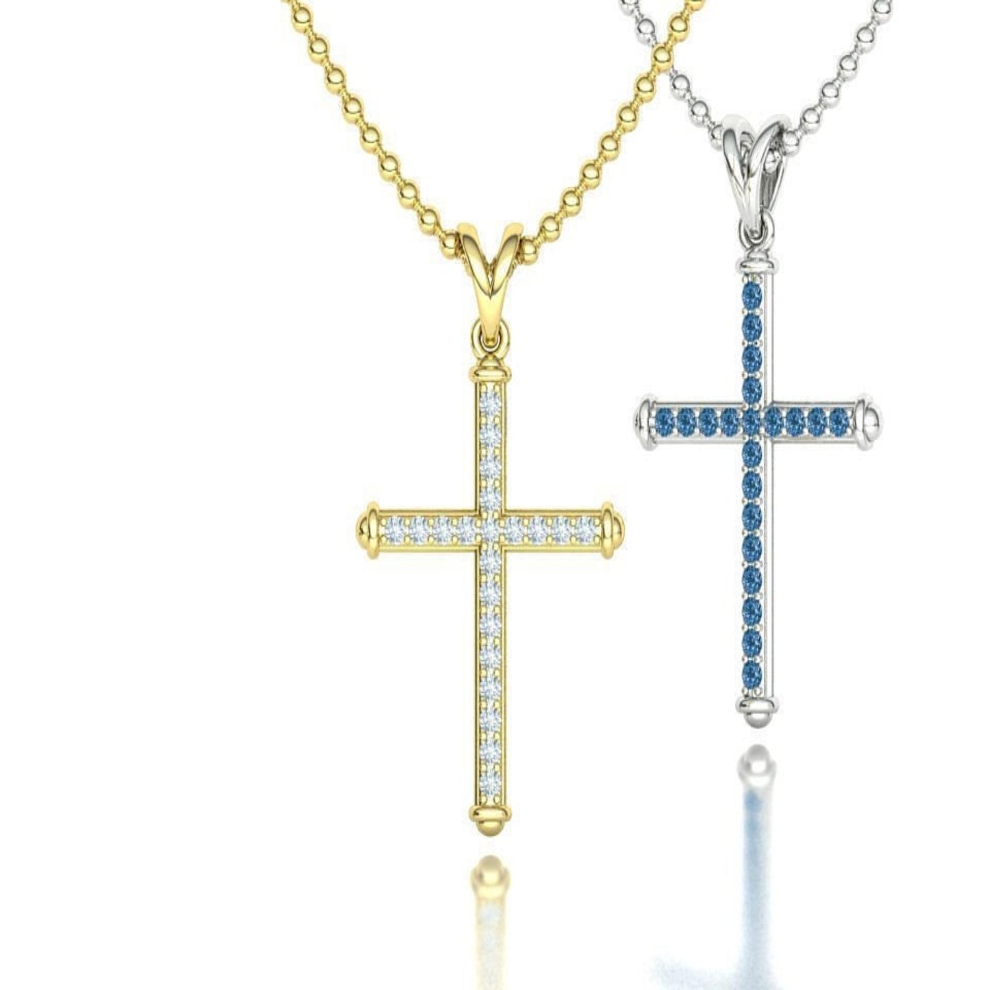 Gold Diamond Cross Necklace