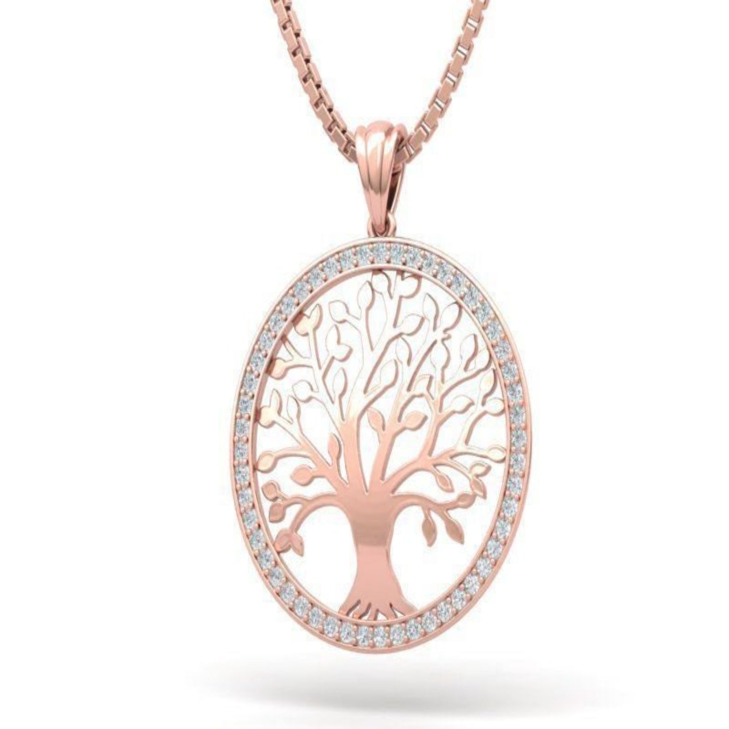 Diamond Rose Gold Necklace