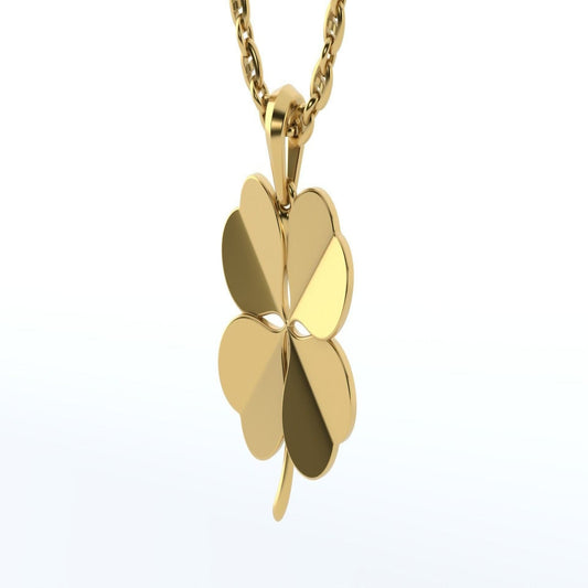Gold Four Leaf Pendant