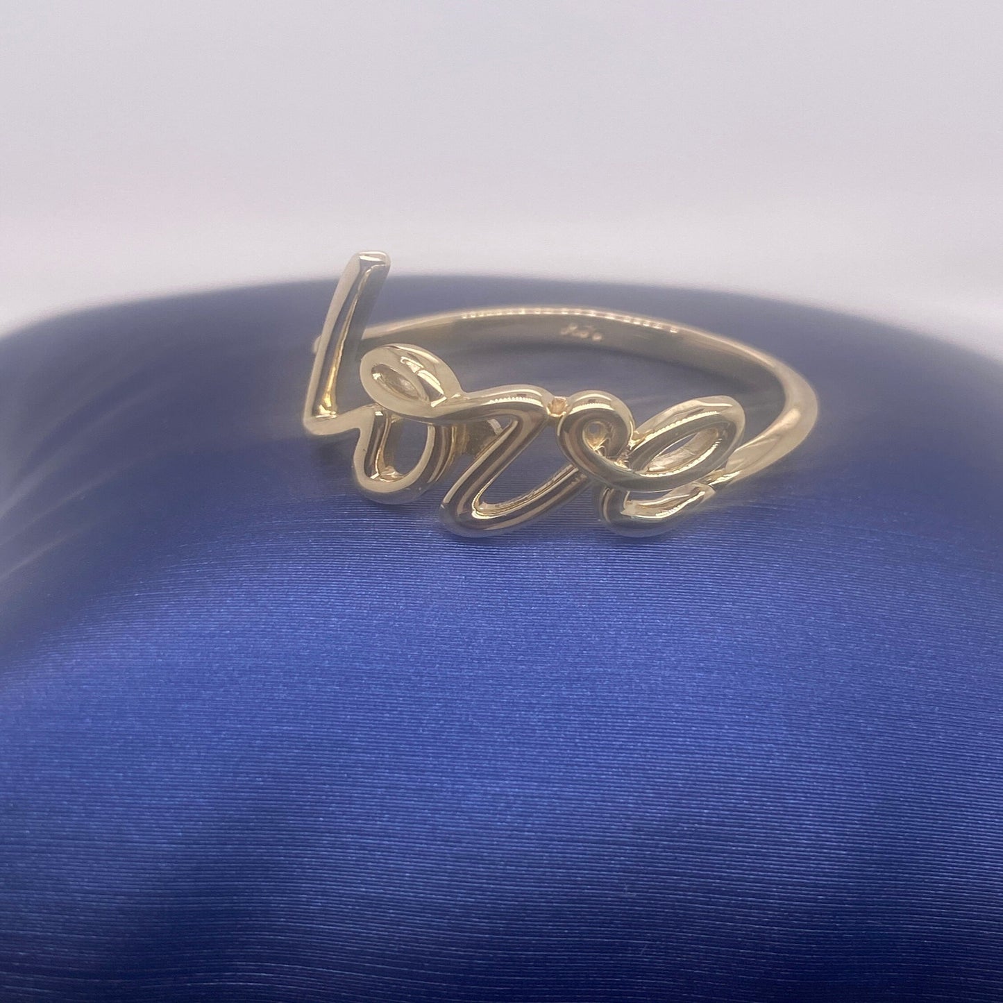 18K Solid Gold Love Ring /  Stylish Love Ring / Statement Love Ring / Customized Love Fashion Ring / Stackable Ring / Statement Ring