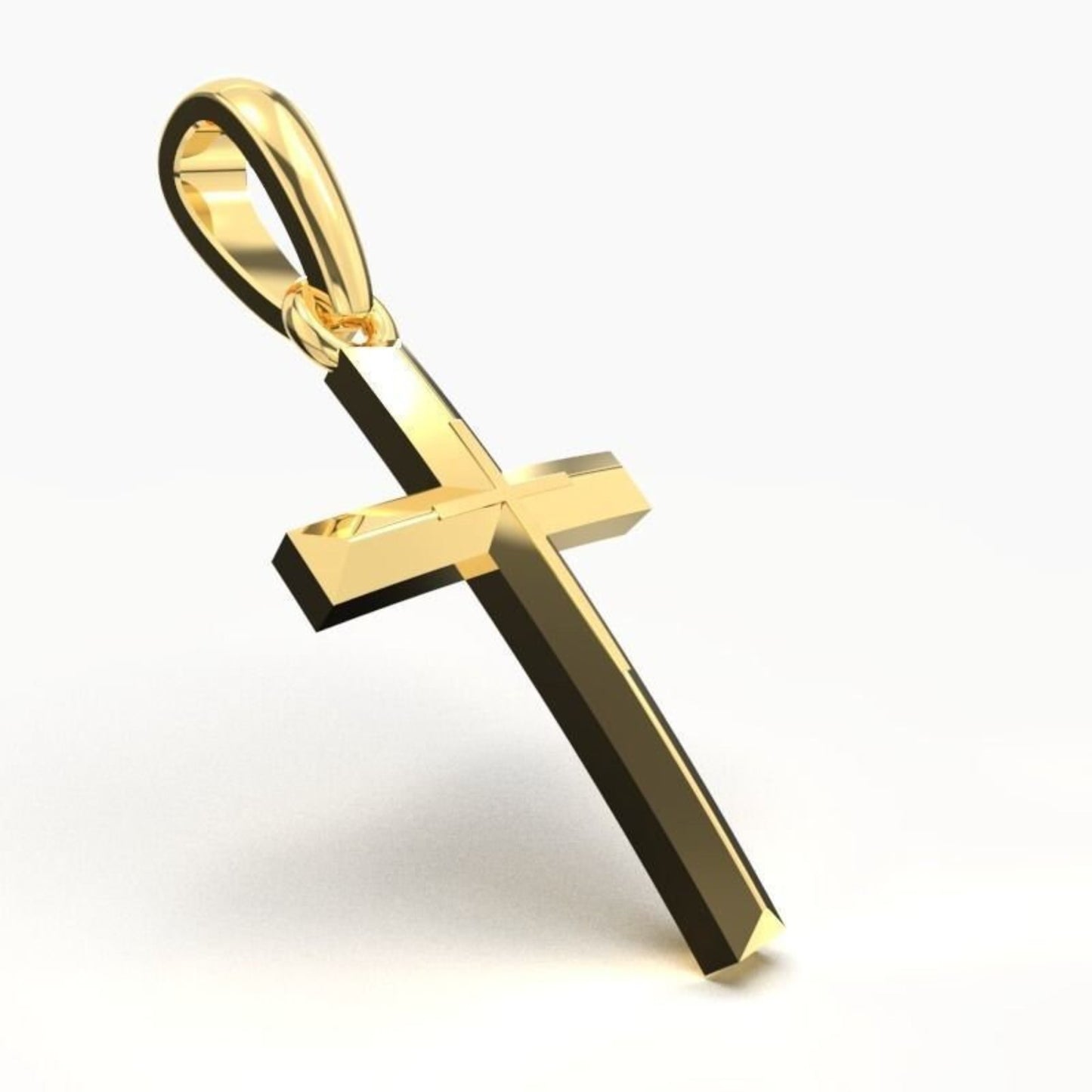 gold cross pendant necklace