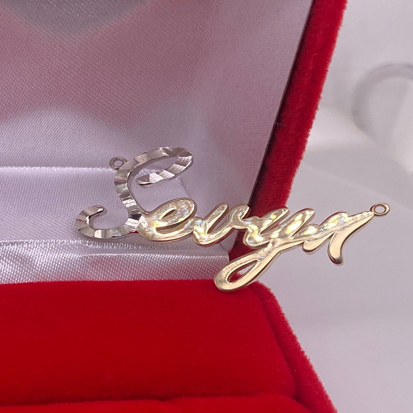 Gold Name Pendant for Her