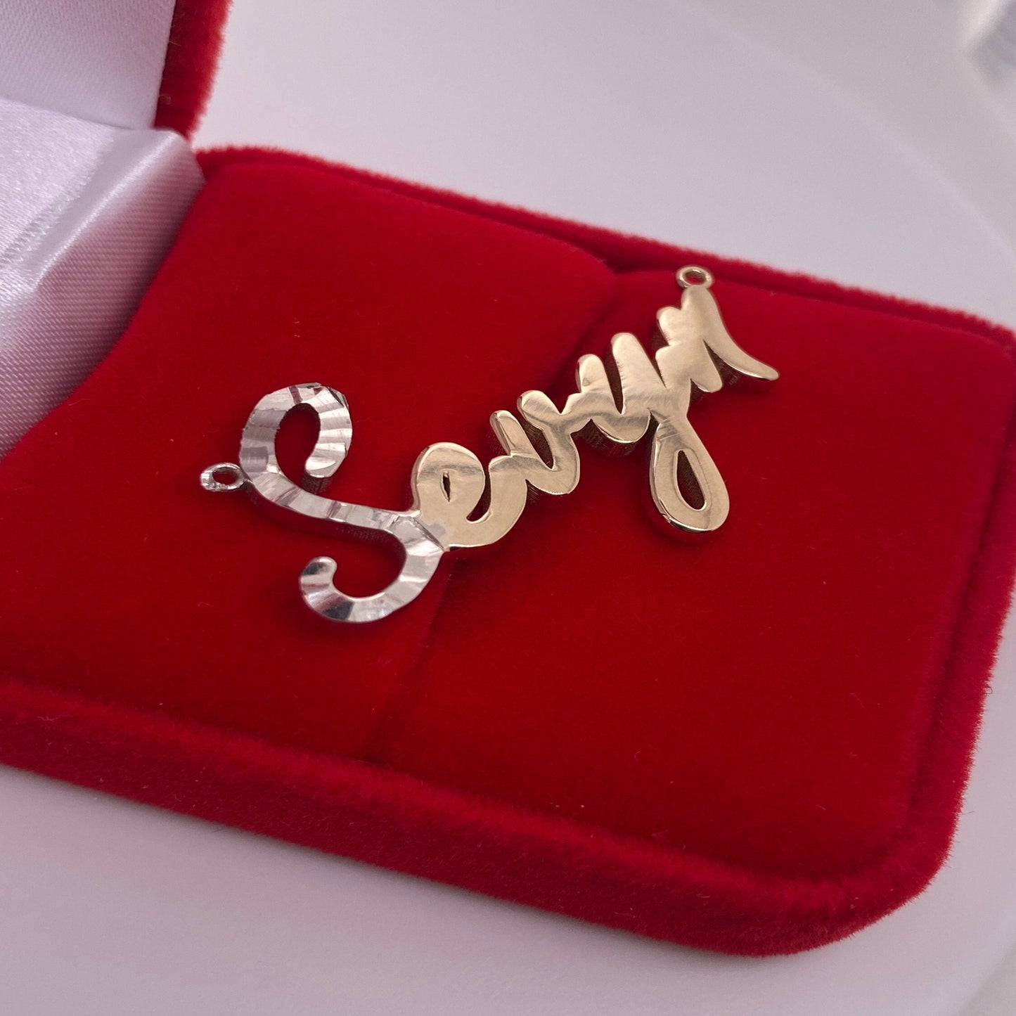 Two Tone Gold Name Necklace