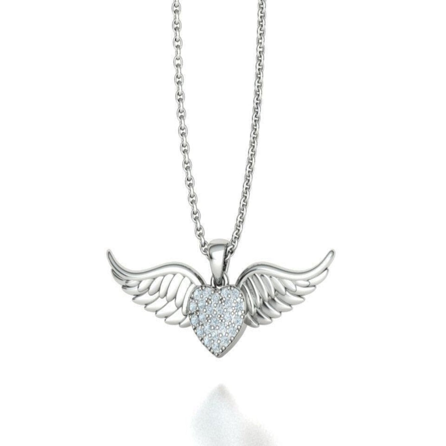 silver wings pendant