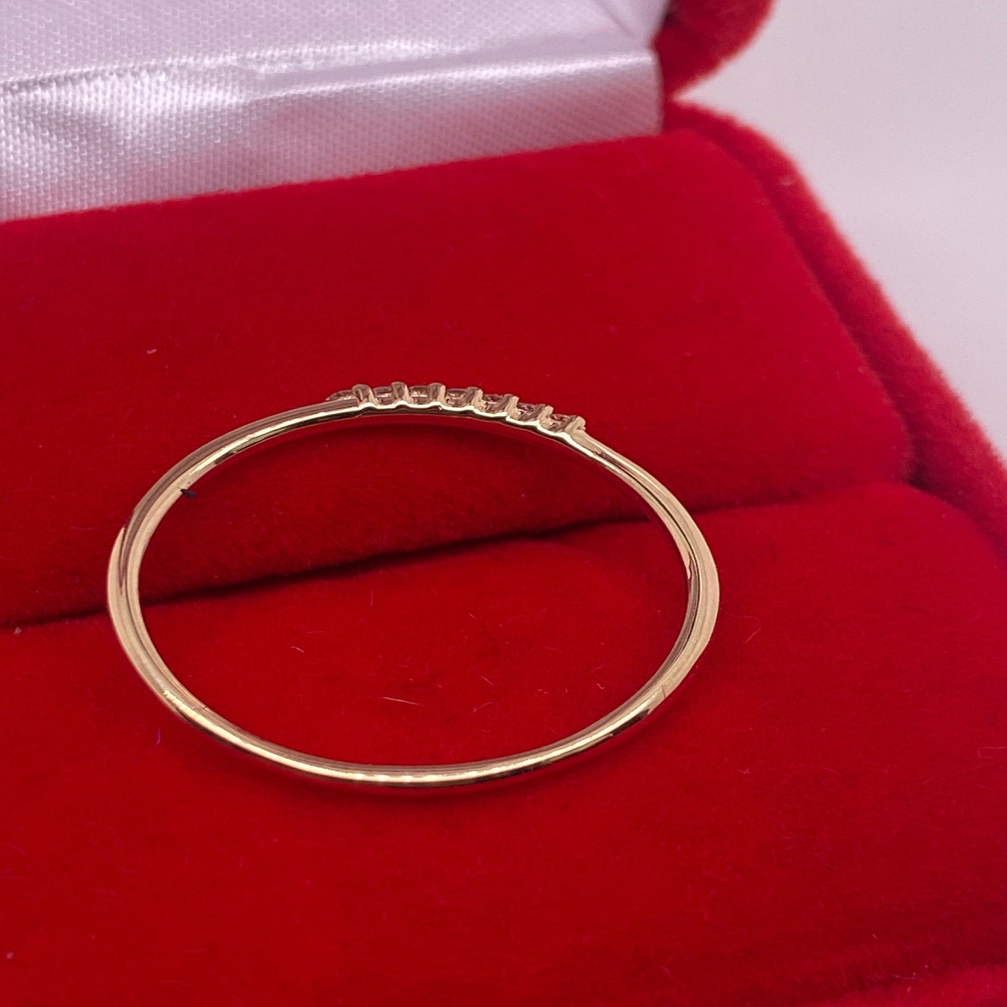 14K Solid Gold 7 Real Diamond Prong Setting Diamond Wedding Band / REAL Diamond Wedding Band / 14K Solid Gold Diamond Ring for Her