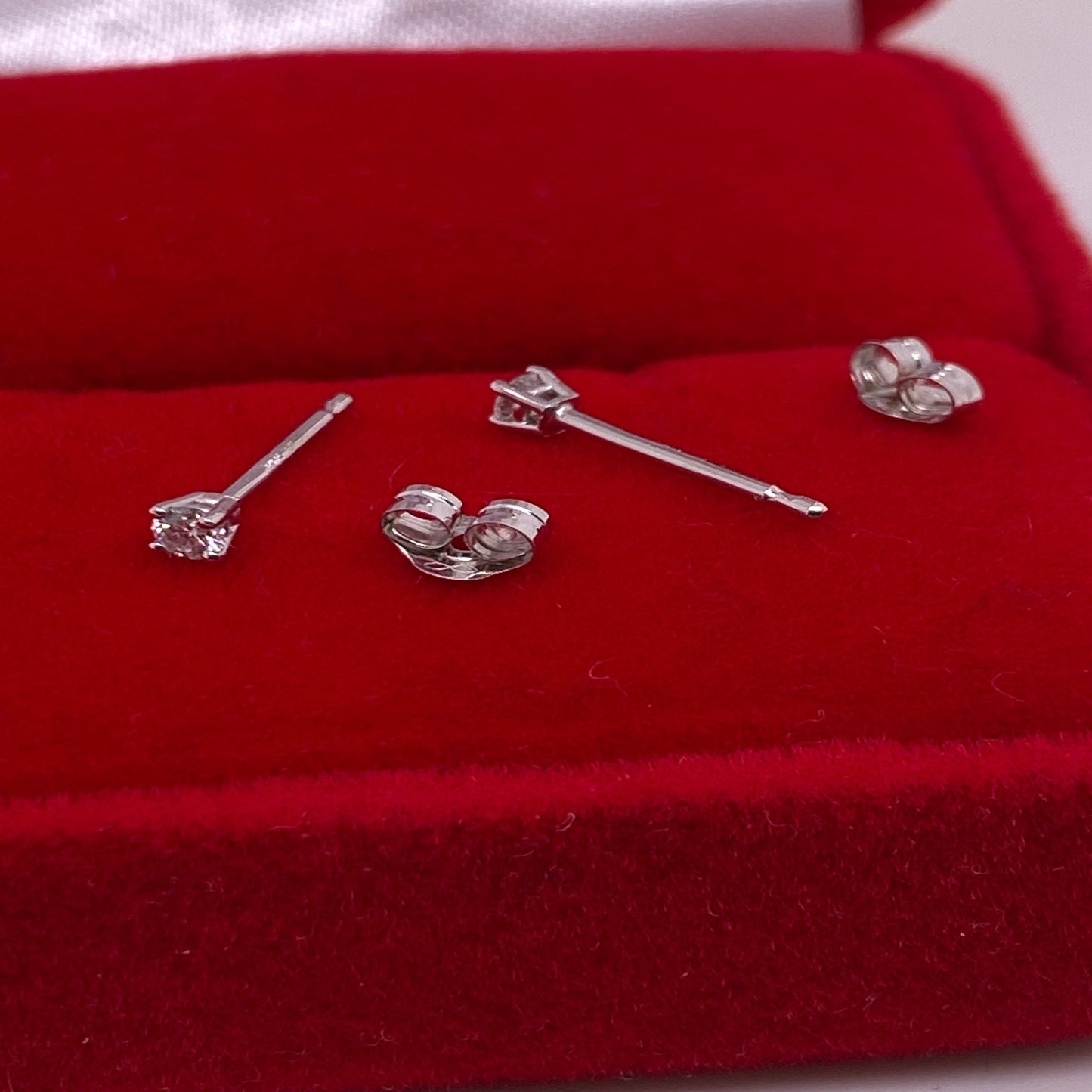 Diamond 14K Solid Gold Round REAL DIAMOND Stud Earring / Earrings for Kid / Small Stud Earrings for Baby / Diamond Stud Earrings