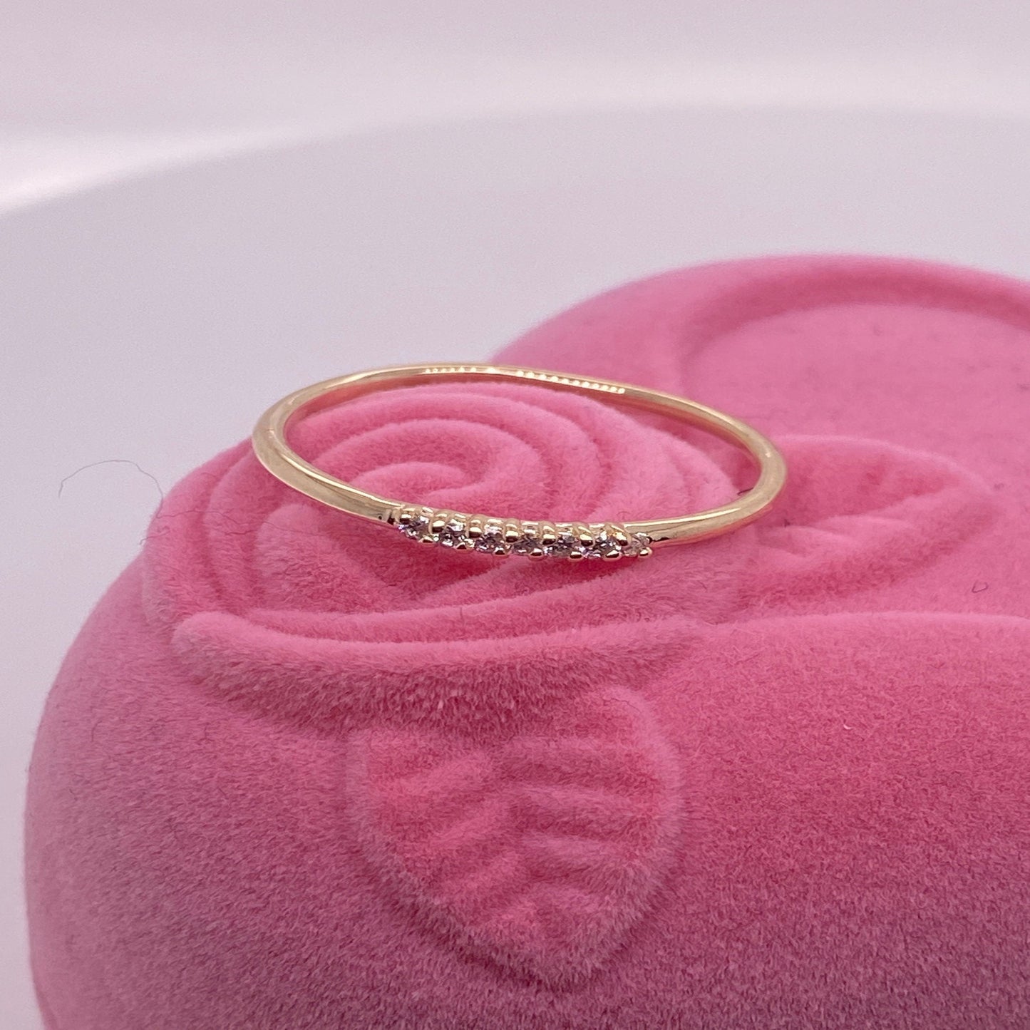 14K Solid Gold 7 Real Diamond Prong Setting Diamond Wedding Band / REAL Diamond Wedding Band / 14K Solid Gold Diamond Ring for Her