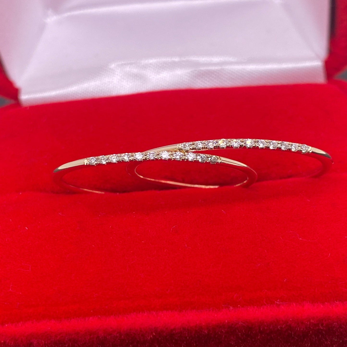 14K Solid Gold Genuine 11 Diamond Wedding Ring / 11 Diamond Wedding Band with REAL Natural Diamonds / Diamond Engagement Ring/Bridal Jewelry