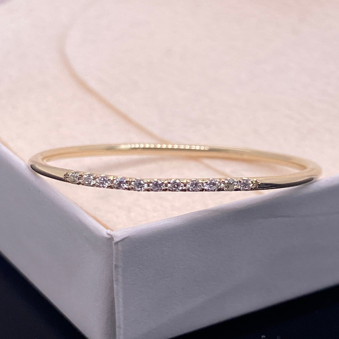 14K Solid Gold Genuine 11 Diamond Wedding Ring / 11 Diamond Wedding Band with REAL Natural Diamonds / Diamond Engagement Ring/Bridal Jewelry