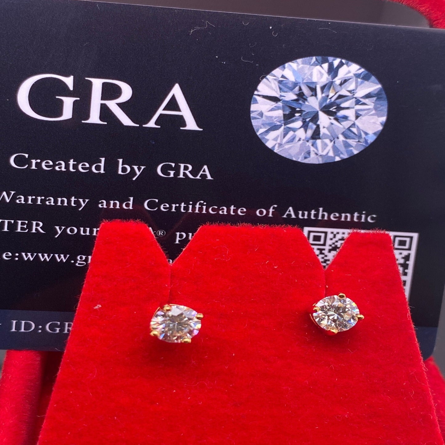 1.00 Total Carat Certified Gold & Silver Stud Earrings VVS1 Sterling Silver/ VVS1 Moissanite Earrings / Screw Back Classic Moissanite Studs - JewelsnGlitters
