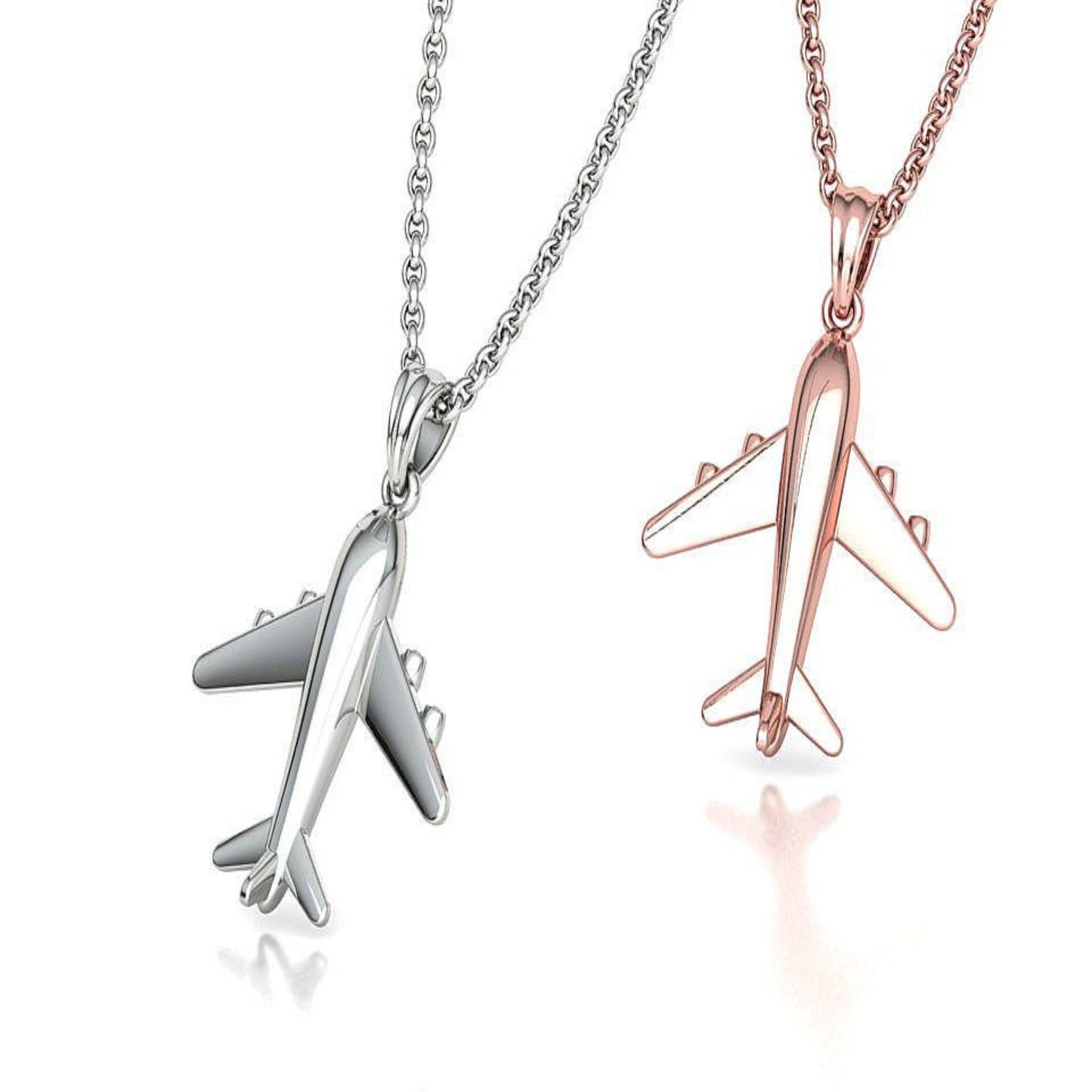 Airplane Charm on Necklace