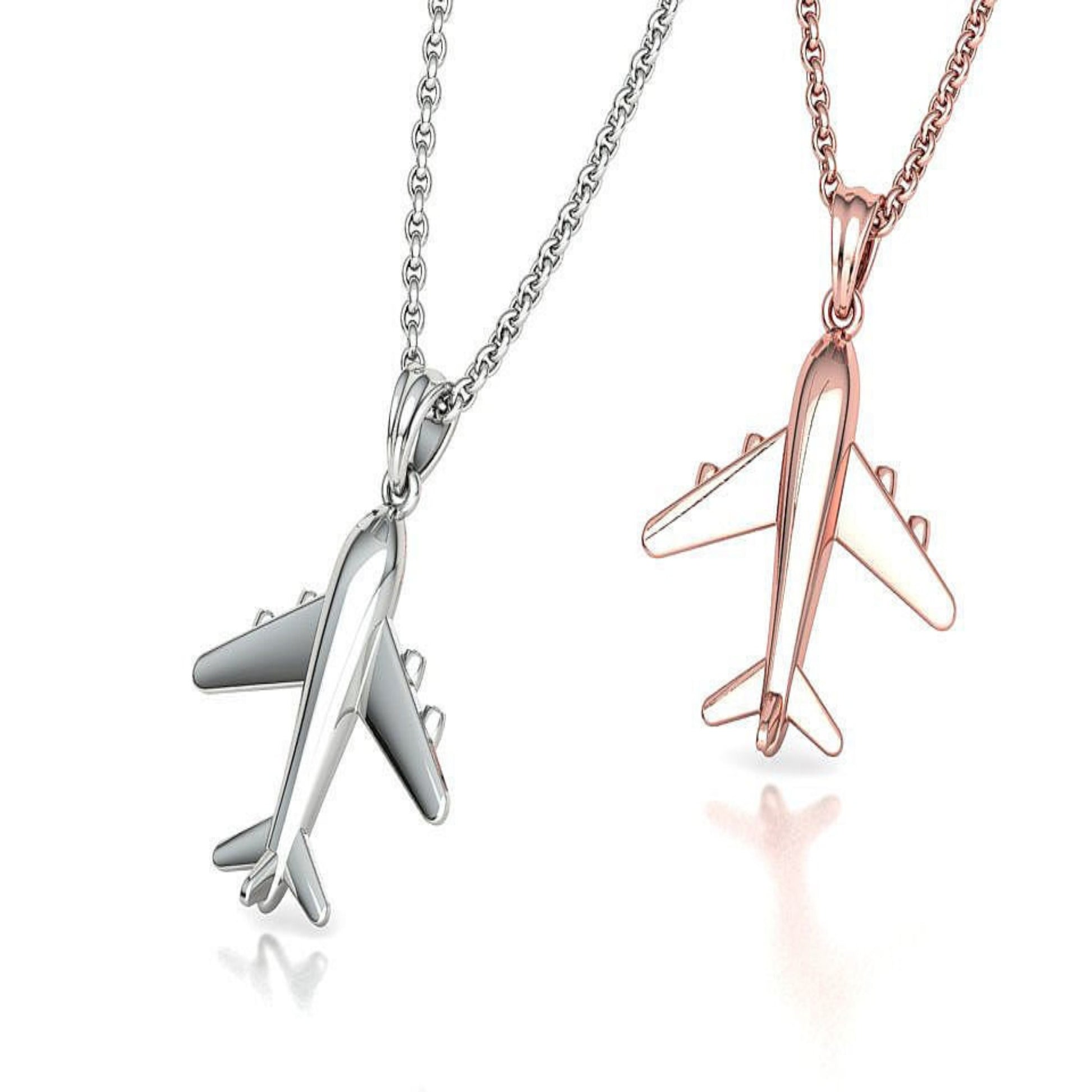 Airplane Charm on Necklace