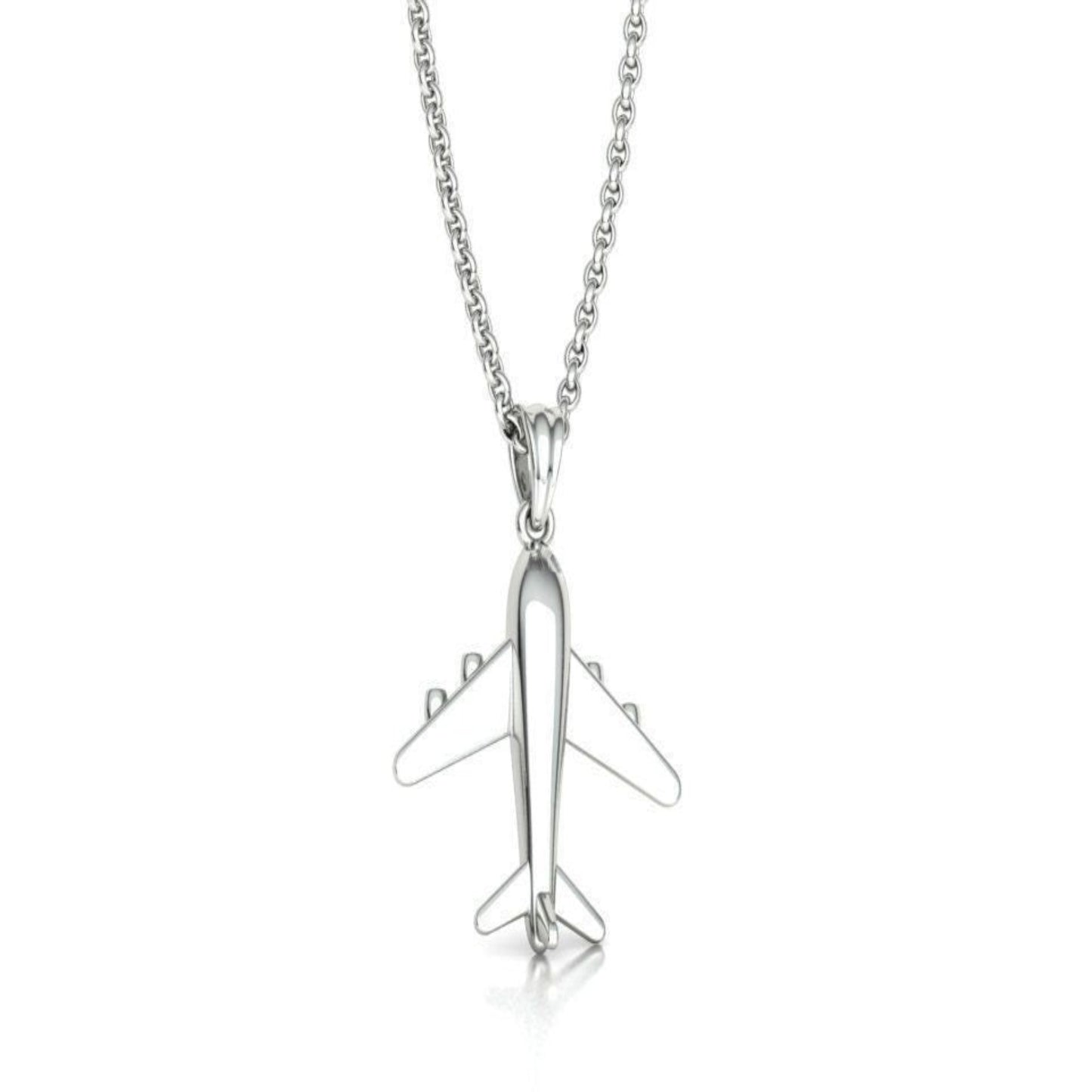 Silver Airplane Pendant