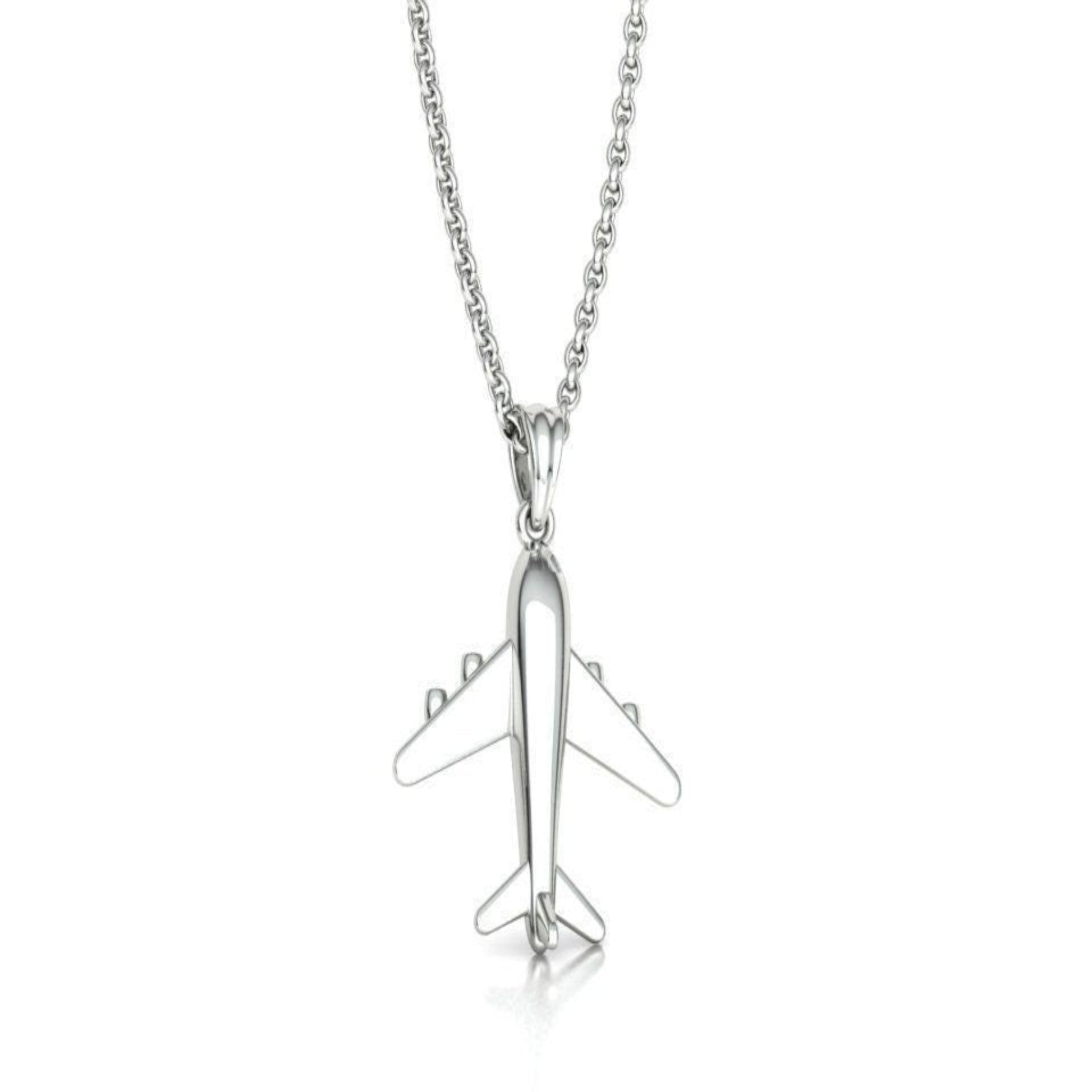 Silver Airplane Pendant