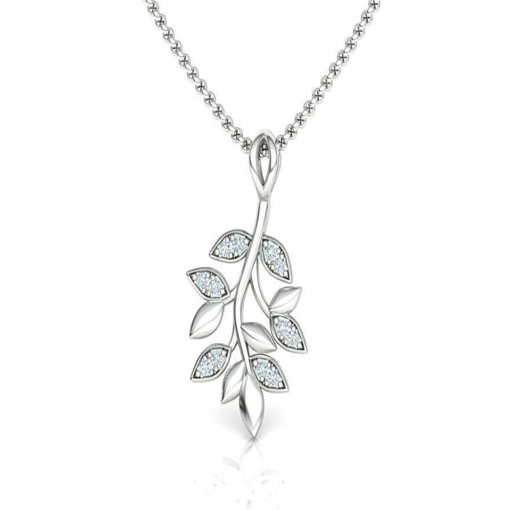 Leaf Diamond Necklace