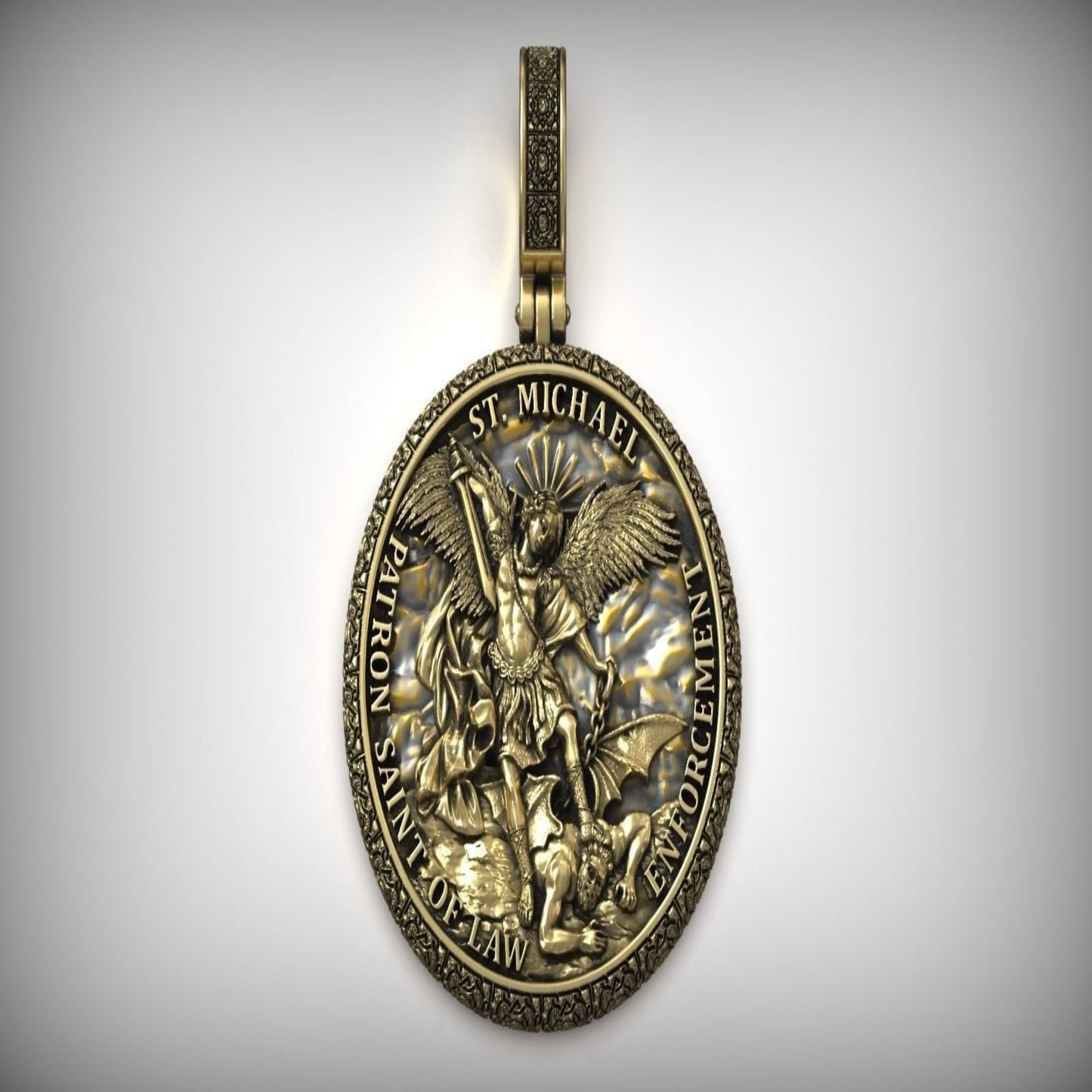 Gold Saint Michael Pendant