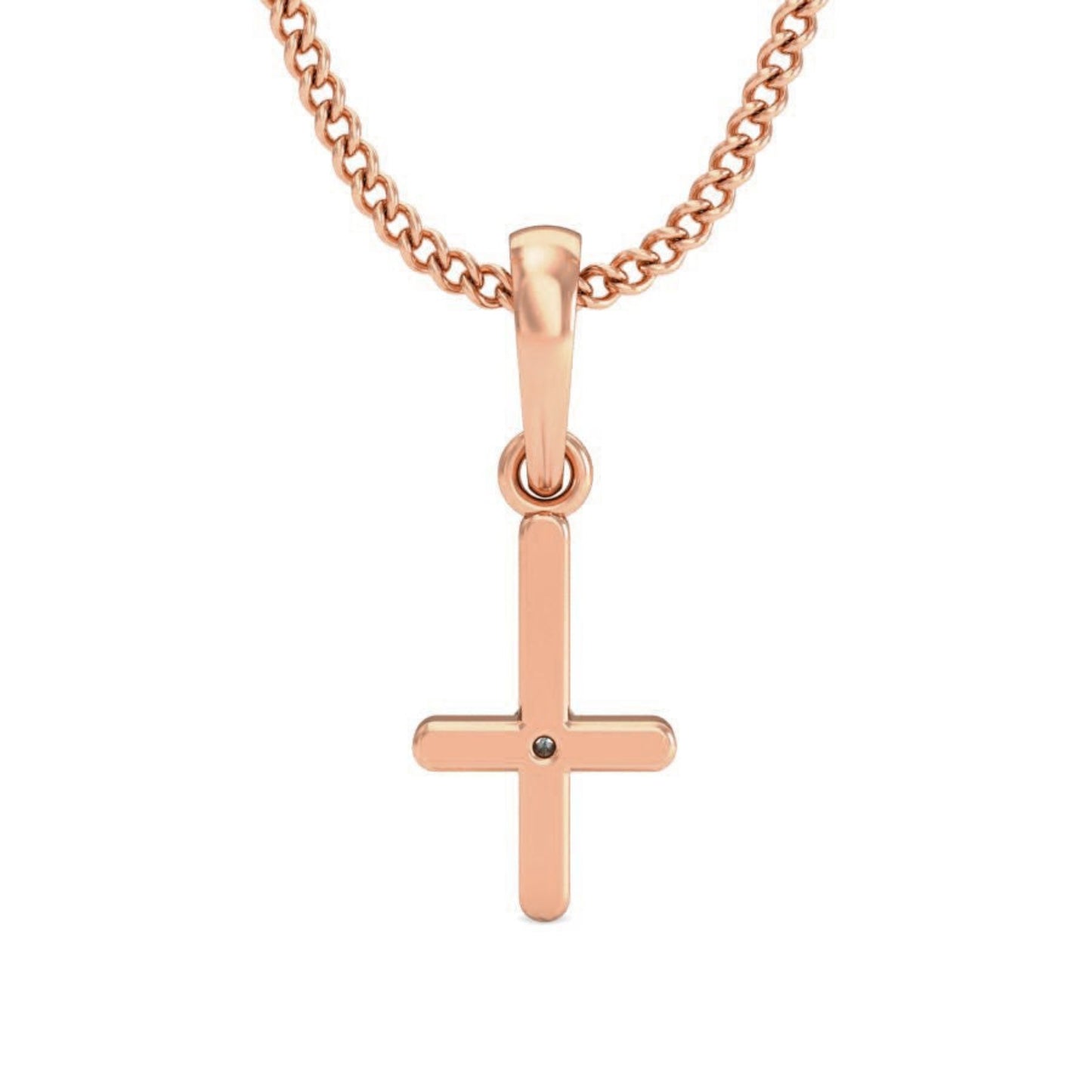 white gold cross pendant