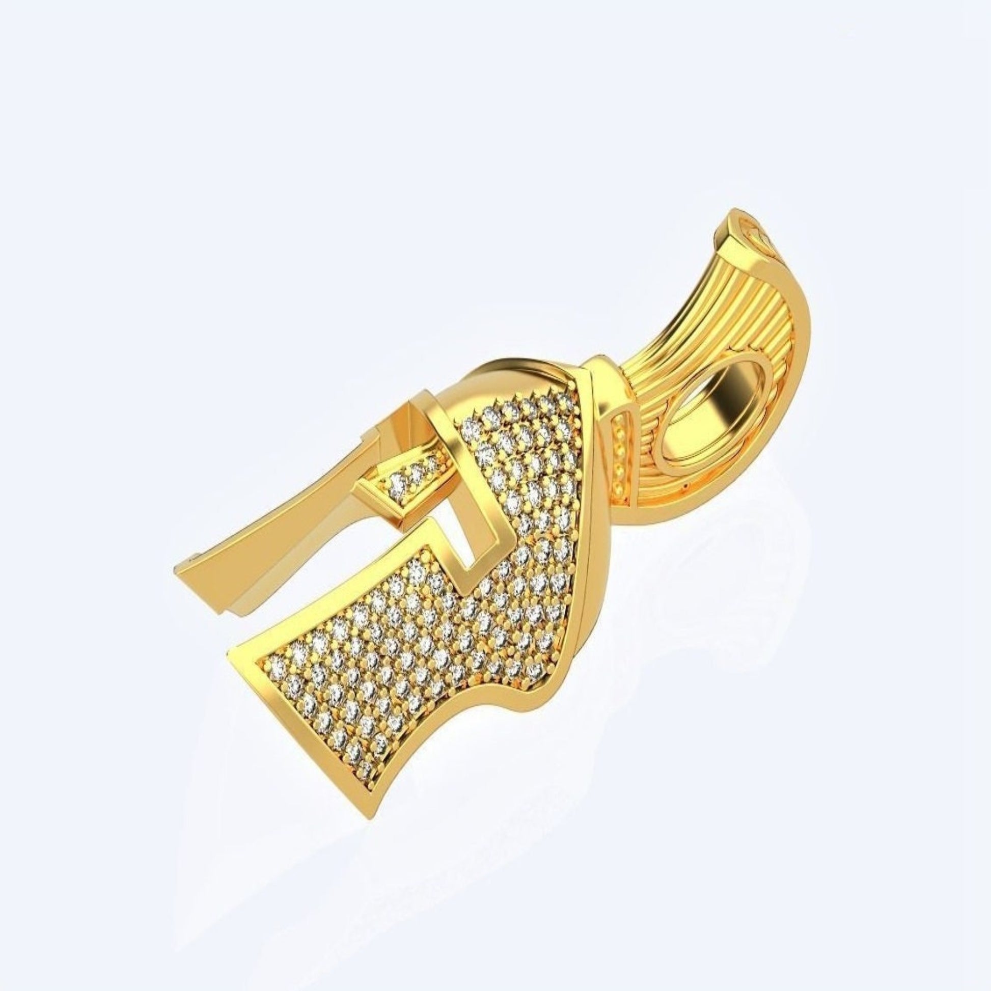 Gold Spartan Helmet Pendant